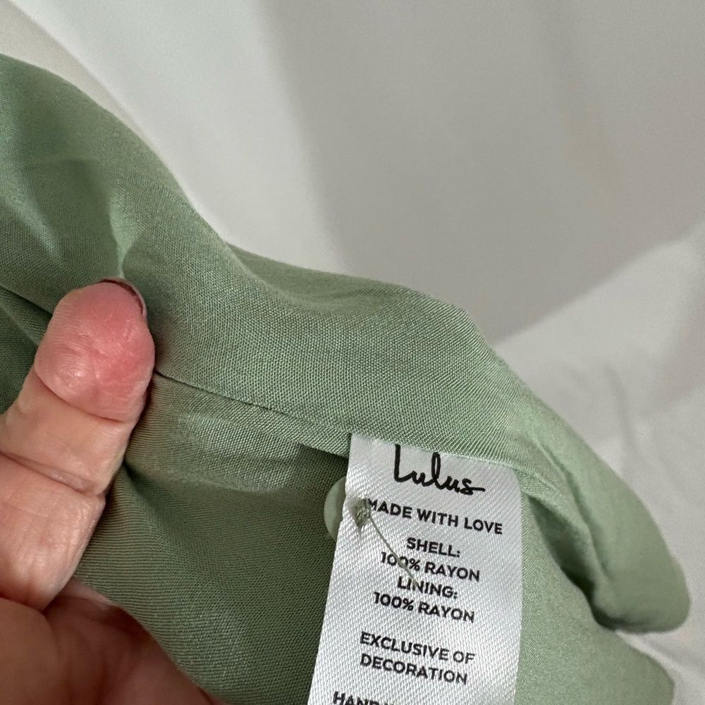 Lulu's Sage Lace-Trimmed Boho Maxi Dress - Picture 9 of 9